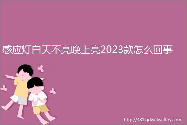 感应灯白天不亮晚上亮2023款怎么回事